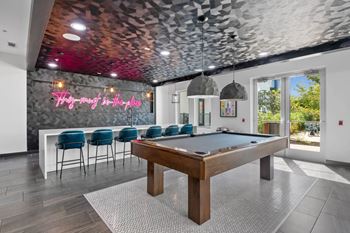Pool Table  at Abstract at Design District, Texas